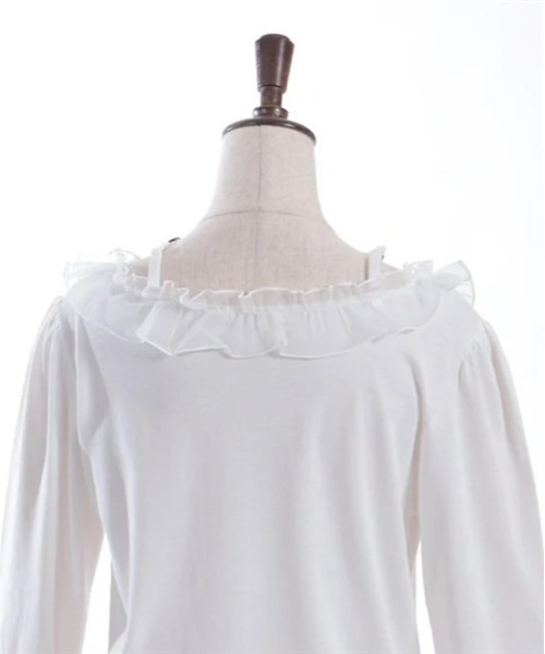 axes femme(アクシーズファム)の「バラストラップフリルインナー(Tシャツ/カットソー・レディース・ブラック/ピンク/ミント/キナリ・FREE)」の21枚目の写真