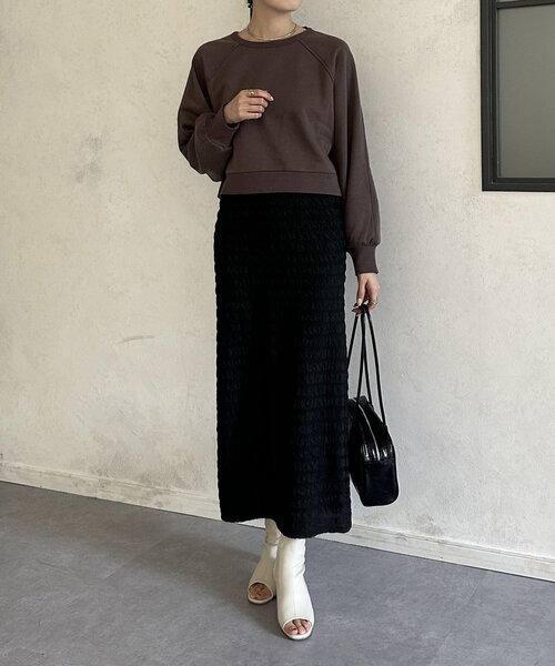 Thevon（ゼボン）の「オープントゥ合皮ヒールブーツ（ブーツ・レディース・ブラック/アイボリー・M/L）」の16枚目の写真