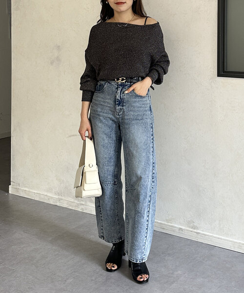 Thevon（ゼボン）の「オープントゥ合皮ヒールブーツ（ブーツ・レディース・ブラック/アイボリー・M/L）」の8枚目の写真