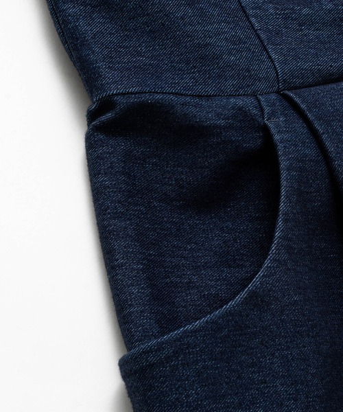 LA MARINE FRANCAISE(マリン フランセーズ)の「ジャージーデニムジャンスカ(ワンピース・レディース・ブラック/ネイビー・FREE)」の10枚目の写真