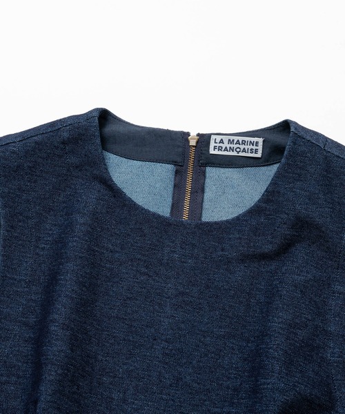 LA MARINE FRANCAISE(マリン フランセーズ)の「ジャージーデニムジャンスカ(ワンピース・レディース・ブラック/ネイビー・FREE)」の8枚目の写真
