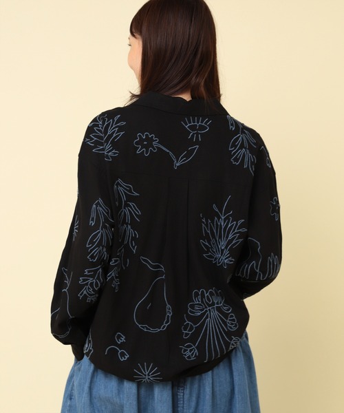 ブラウス シャツ B2870 ラッキーモチーフシャツ レディース B2870 ラッキーモチーフシャツ(F オフ): トップス - RNA ONLINE