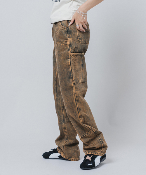 セール】GUESS/ゲス GO ZIP CARPENTER PANTS（デニムパンツ