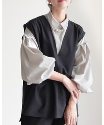 reca（レカ）の「シャーリング袖ボリュームブロードシャツ（シャツ/ブラウス）」