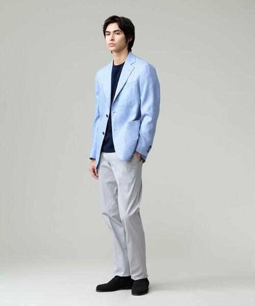 J.PRESS(ジェイプレス)の「【ストレッチ】ハイパワーシャンブレードビーステムテーパード パンツ(その他パンツ・メンズ・ライトグレー系/ライトグレー系1/ブルー系・74/94/82/90/86/78)」の8枚目の写真