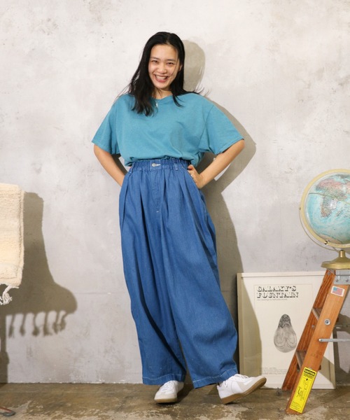 HARVESTY(ハーベスティ)の「HARVESTY / ハーベスティ NEP DENIM CIRCUS PANTS ネップデニム サーカスパンツ(その他パンツ・レディース・ブルー/オフホワイト・0/1/2)」の7枚目の写真