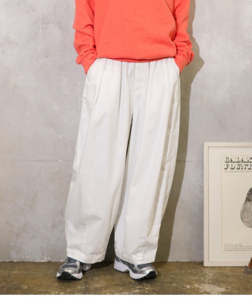 HARVESTY(ハーベスティ)の「HARVESTY / ハーベスティ NEP DENIM CIRCUS PANTS ネップデニム サーカスパンツ(その他パンツ・レディース・ブルー/オフホワイト・0/1/2)」の6枚目の写真