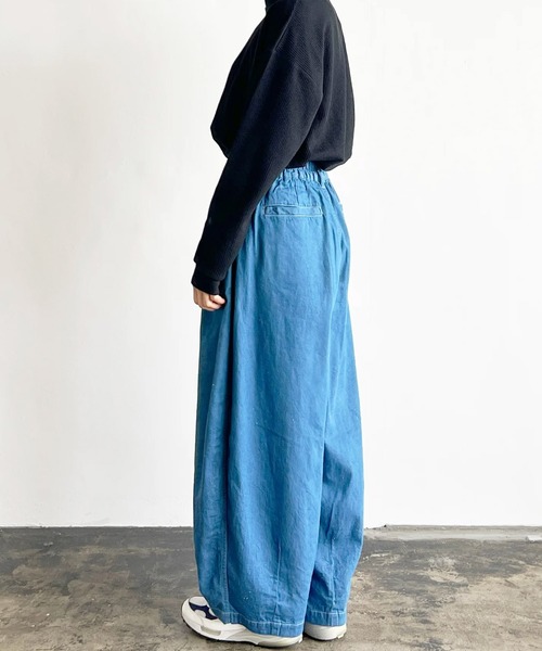 HARVESTY(ハーベスティ)の「HARVESTY / ハーベスティ NEP DENIM CIRCUS PANTS ネップデニム サーカスパンツ(その他パンツ・レディース・ブルー/オフホワイト・0/1/2)」の20枚目の写真