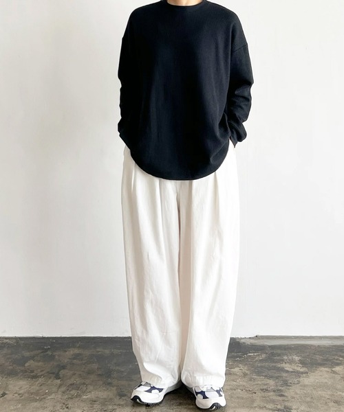 HARVESTY(ハーベスティ)の「HARVESTY / ハーベスティ NEP DENIM CIRCUS PANTS ネップデニム サーカスパンツ(その他パンツ・レディース・ブルー/オフホワイト・0/1/2)」の11枚目の写真