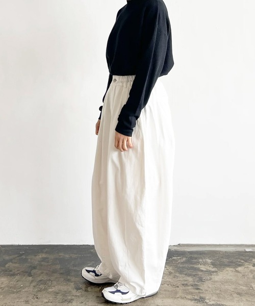 HARVESTY(ハーベスティ)の「HARVESTY / ハーベスティ NEP DENIM CIRCUS PANTS ネップデニム サーカスパンツ(その他パンツ・レディース・ブルー/オフホワイト・0/1/2)」の12枚目の写真