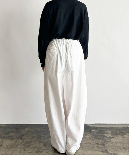 HARVESTY(ハーベスティ)の「HARVESTY / ハーベスティ NEP DENIM CIRCUS PANTS ネップデニム サーカスパンツ(その他パンツ・レディース・ブルー/オフホワイト・0/1/2)」の13枚目の写真