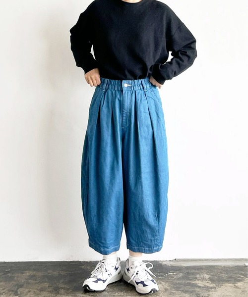 HARVESTY(ハーベスティ)の「HARVESTY / ハーベスティ NEP DENIM CIRCUS PANTS ネップデニム サーカスパンツ(その他パンツ・レディース・ブルー/オフホワイト・0/1/2)」の21枚目の写真