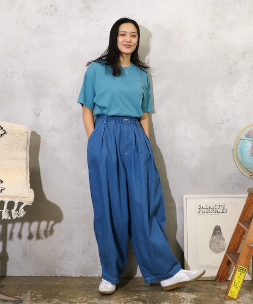 HARVESTY(ハーベスティ)の「HARVESTY / ハーベスティ NEP DENIM CIRCUS PANTS ネップデニム サーカスパンツ(その他パンツ・レディース・ブルー/オフホワイト・0/1/2)」の18枚目の写真