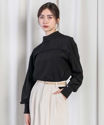 RAW FUDGE | ロールカラーギャザースリーブブラウス(シャツ/ブラウス)