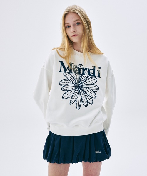 セール】SWEATSHIRT FLOWERMARDI NEEDLEWORK / スウェットシャツ