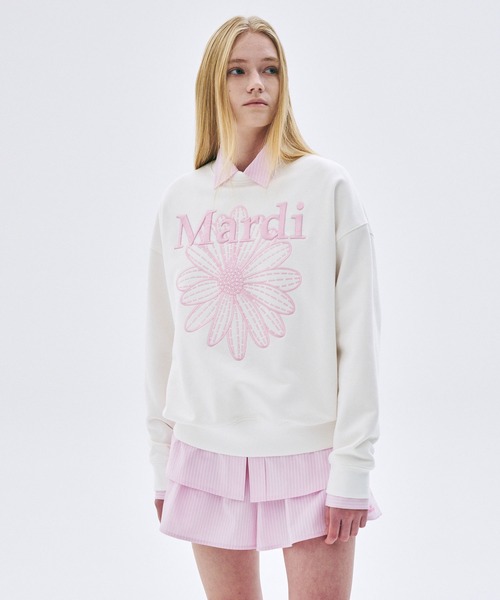 マルディメクルディスウェットシャツ FLOWERMARDI NEEDLEWORK SWEATSHIRT FLOWERMARDI NEEDLEWORK（スウェット）｜Mardi