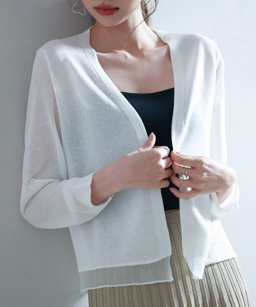 フォクシーワンピース　カーディガン　薄手　ニットトップス　冷房対策　春夏　トッカ フォクシーワンピース カーディガン 薄手 ニットトップス 冷房対策 春