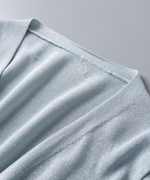 SAISON DE PAPILLON（セゾンドパピヨン）の「シアー裾サマーニット冷房対策カーディガンUV対策（カーディガン/ボレロ・レディース・ブラック/グレー/ブルー/ベージュ/ホワイト・M/L）」の11枚目の写真