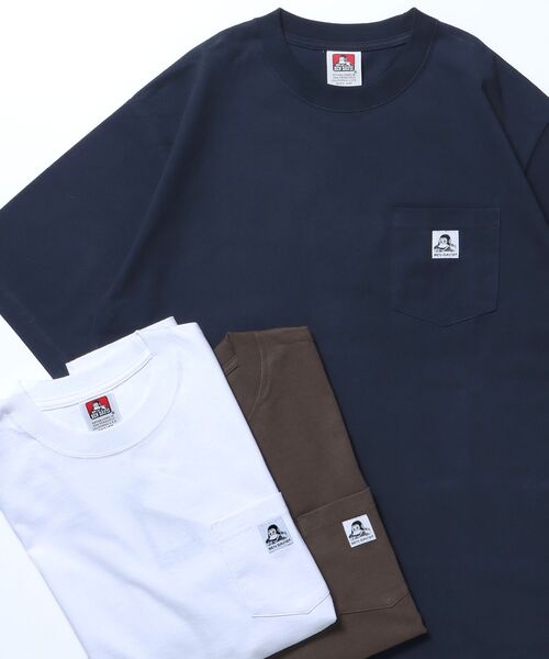 BEN DAVIS(ベンデイビス)の「【BEN DAVIS(ベンデイビス)】BIG POCKET TEE / ポケット 半袖 ワンポイント ワイドシルエット ヘビーウエイト クルーネック(Tシャツ/カットソー・メンズ・ホワイト/ダークブラウン/チャコール/ネイビー/グレー/ダークグリーン/ブラック/ワイン・SMALL/MEDIUM/LARGE/X-LARGE)」の7枚目の写真