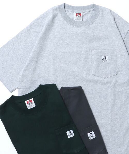 BEN DAVIS(ベンデイビス)の「【BEN DAVIS(ベンデイビス)】BIG POCKET TEE / ポケット 半袖 ワンポイント ワイドシルエット ヘビーウエイト クルーネック(Tシャツ/カットソー・メンズ・ホワイト/ダークブラウン/チャコール/ネイビー/グレー/ダークグリーン/ブラック/ワイン・SMALL/MEDIUM/LARGE/X-LARGE)」の3枚目の写真