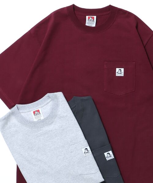BEN DAVIS(ベンデイビス)の「【BEN DAVIS(ベンデイビス)】BIG POCKET TEE / ポケット 半袖 ワンポイント ワイドシルエット ヘビーウエイト クルーネック(Tシャツ/カットソー・メンズ・ホワイト/ダークブラウン/チャコール/ネイビー/グレー/ダークグリーン/ブラック/ワイン・SMALL/MEDIUM/LARGE/X-LARGE)」の8枚目の写真