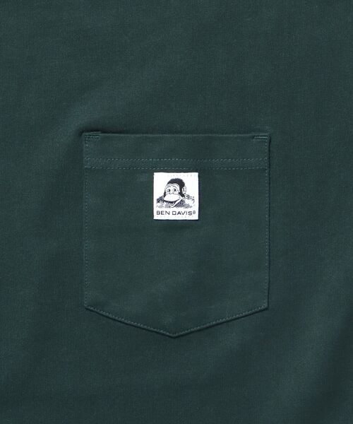 BEN DAVIS(ベンデイビス)の「【BEN DAVIS(ベンデイビス)】BIG POCKET TEE / ポケット 半袖 ワンポイント ワイドシルエット ヘビーウエイト クルーネック(Tシャツ/カットソー・メンズ・ホワイト/ダークブラウン/チャコール/ネイビー/グレー/ダークグリーン/ブラック/ワイン・SMALL/MEDIUM/LARGE/X-LARGE)」の20枚目の写真