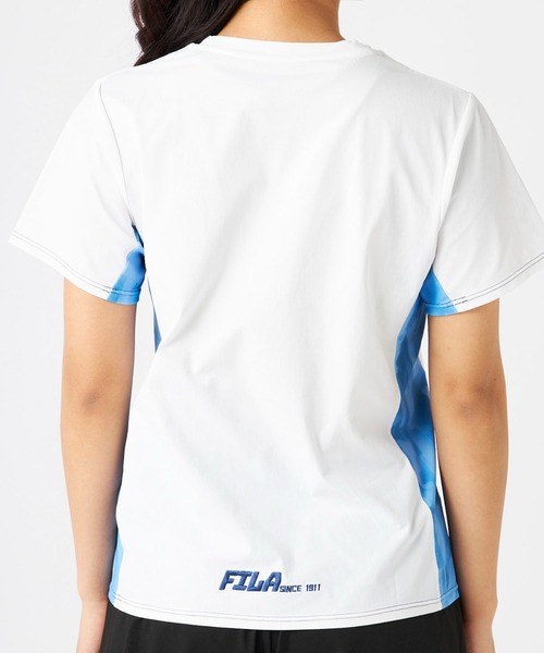 FILA(フィラ)の「プリント切替半袖Tシャツ(Tシャツ/カットソー・レディース・イエロー/ホワイト/ブラック・MEDIUM/LARGE/X-LARGE)」の21枚目の写真