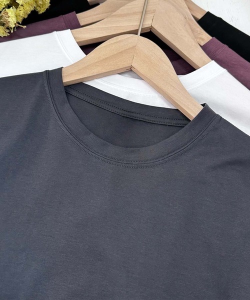 aimoha(アイモハ)の「aimoha MEN プレミアムベーシックT (SS)(Tシャツ/カットソー・メンズ・ホワイト/ダークグレー/パープル・MEDIUM/LARGE/X-LARGE/XX-LARGE)」の5枚目の写真