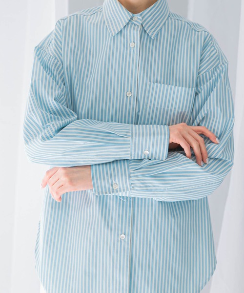 URBAN RESEARCH ROSSO WOMEN(アーバンリサーチ ロッソ)の「レギュラーカラーオーバーシャツ(シャツ/ブラウス・レディース・ブルー系その他/オフホワイト・FREE)」の15枚目の写真