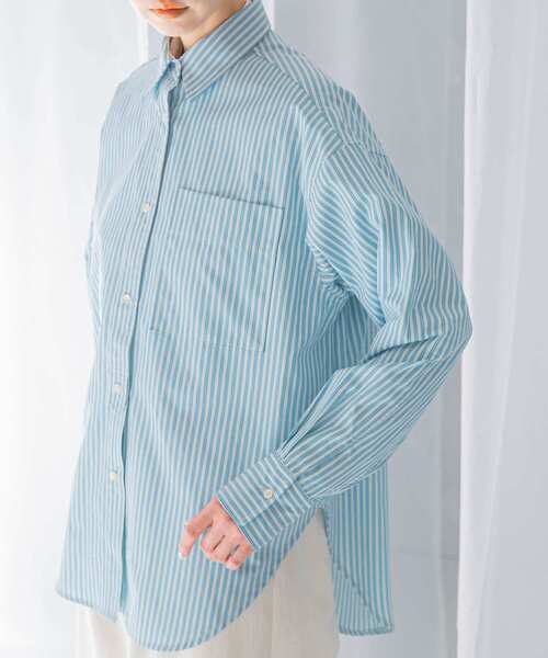 URBAN RESEARCH ROSSO WOMEN(アーバンリサーチ ロッソ)の「レギュラーカラーオーバーシャツ(シャツ/ブラウス・レディース・ブルー系その他/オフホワイト・FREE)」の17枚目の写真