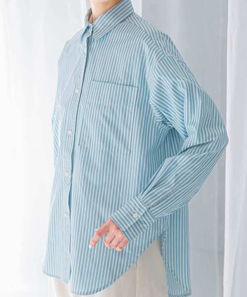URBAN RESEARCH ROSSO WOMEN(アーバンリサーチ ロッソ)の「レギュラーカラーオーバーシャツ(シャツ/ブラウス・レディース・ブルー系その他/オフホワイト・FREE)」の18枚目の写真