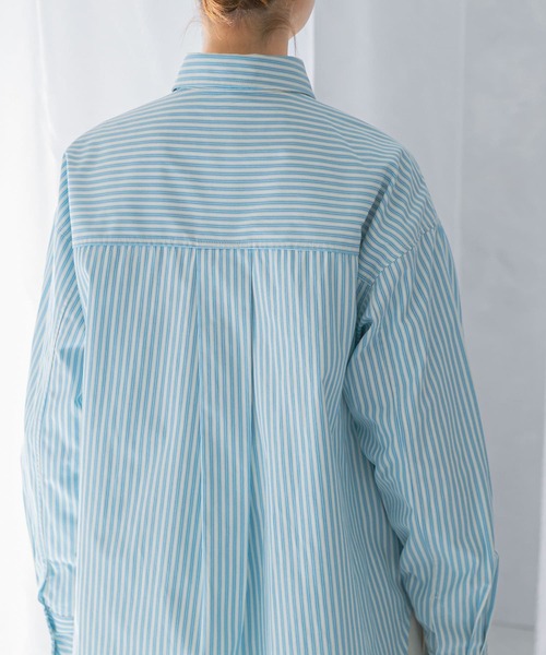 URBAN RESEARCH ROSSO WOMEN(アーバンリサーチ ロッソ)の「レギュラーカラーオーバーシャツ(シャツ/ブラウス・レディース・ブルー系その他/オフホワイト・FREE)」の20枚目の写真