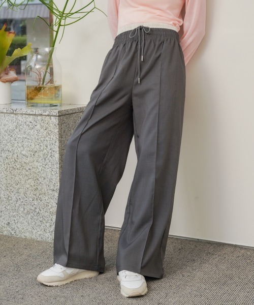 Bab（バブ）の「【S・Mサイズ展開】ダブルウエストパンツ（その他パンツ・レディース・ベージュ/チャコールグレー・S/M）」の7枚目の写真