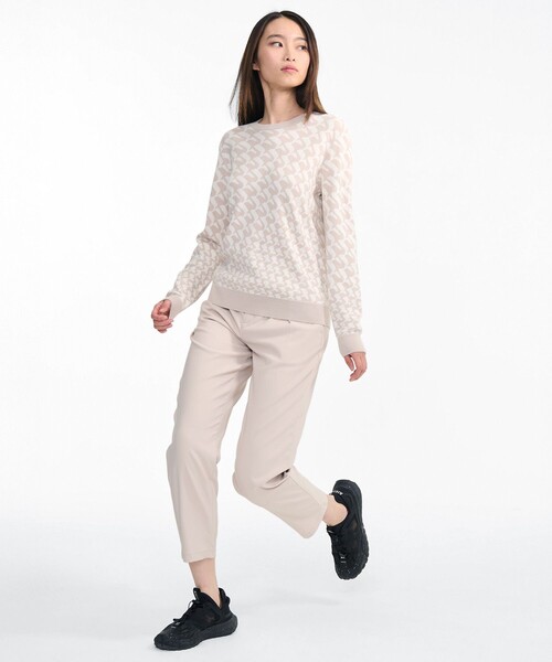 AIGLE(エーグル)の「バーズアイ ジャカードニットセーター(ニット/セーター・レディース・レッド/ブラック/オフホワイト・M/S/L)」の7枚目の写真