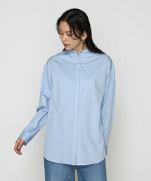 K.T KIYOKO TAKASE | コットンサテンオルタージュ ロングシャツ(シャツ/ブラウス)