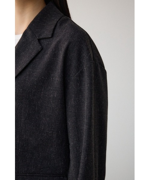 AZUL by moussy（アズールバイマウジー）の「ポリエステルリネンミックスダブルジャケット（テーラードジャケット・レディース・ライトブラック/ライトベージュ・FREE）」の10枚目の写真