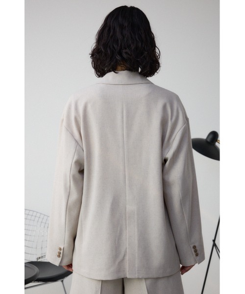 AZUL by moussy（アズールバイマウジー）の「ポリエステルリネンミックスダブルジャケット（テーラードジャケット・レディース・ライトブラック/ライトベージュ・FREE）」の21枚目の写真