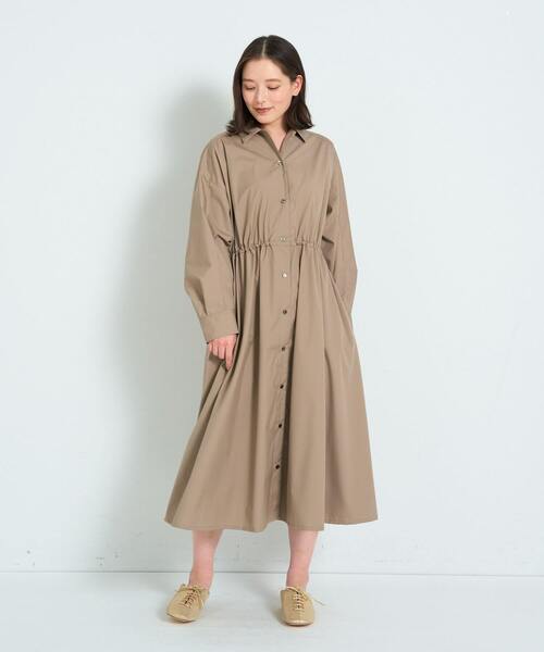 ADIEU TRISTESSE(アデュートリステス)の「綿ポリエステルワンピース(ワンピース・レディース・ブラック/ベージュ・38)」の5枚目の写真