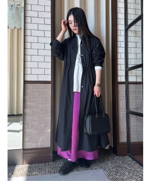 ADIEU TRISTESSE(アデュートリステス)の「綿ポリエステルワンピース(ワンピース・レディース・ブラック/ベージュ・38)」の3枚目の写真