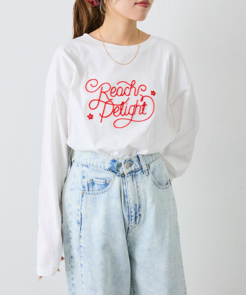 w closet（ダブルクローゼット）の「モールコードロンT（Tシャツ/カットソー・レディース・チャコールグレー/オフホワイト・FREE）」の10枚目の写真