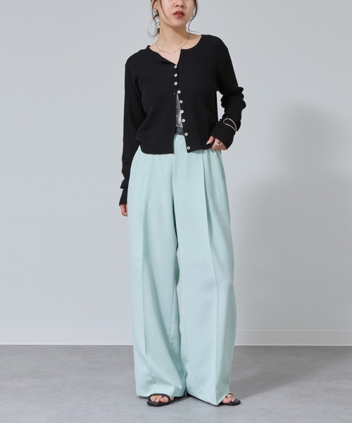 COLONY 2139（コロニートゥーワンスリーナイン）の「テックリネンストレートパンツ（その他パンツ・レディース・ミント/グレイッシュベージュ/ブラック/ブラウン・SMALL/MEDIUM）」の17枚目の写真