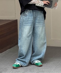 aimoha | 【aimoha-KIDS-】ルーズフィットキッズデニムパンツ(デニムパンツ)