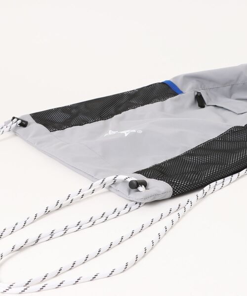 Salong hameu(サロン ハミュー)の「DAILY TECH KNAPSACK/サイドメッシュポケット テックナイロンナップサック/通学・ジム・ワンマイル/ストリートバッグ(バックパック/リュック・メンズ・ライトグレー/ライトピンク/ブラック・FREE)」の15枚目の写真