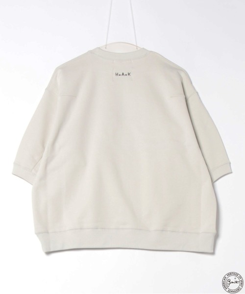 H.A.K（ハク）の「H．A．K×BRENTS　プレミアム裏毛半袖トレーナー（スウェット・レディース・ブラック/ベージュ/チャコール・FREE）」の4枚目の写真