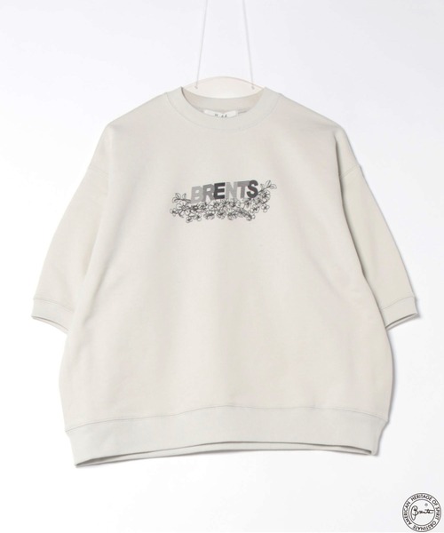 H.A.K（ハク）の「H．A．K×BRENTS　プレミアム裏毛半袖トレーナー（スウェット・レディース・ブラック/ベージュ/チャコール・FREE）」の5枚目の写真