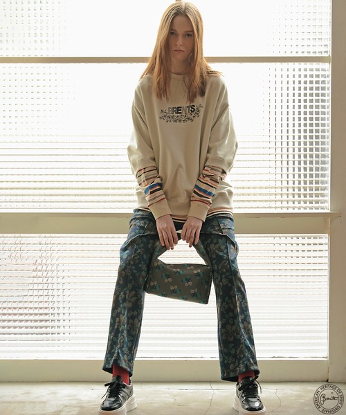 H.A.K（ハク）の「H．A．K×BRENTS　プレミアム裏毛半袖トレーナー（スウェット・レディース・ブラック/ベージュ/チャコール・FREE）」の9枚目の写真