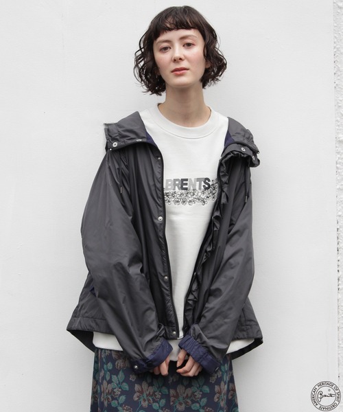 H.A.K（ハク）の「H．A．K×BRENTS　プレミアム裏毛半袖トレーナー（スウェット・レディース・ブラック/ベージュ/チャコール・FREE）」の7枚目の写真