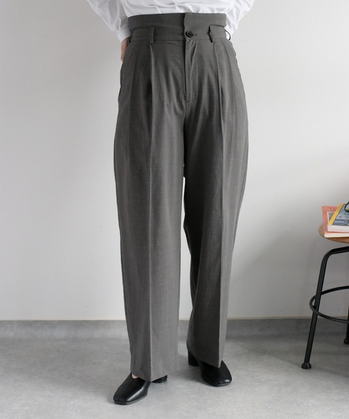 cepo（セポ）の「〈2way〉〈セットアップ対応〉コットンレーヨンスラブトラウザー（スラックス・レディース・オフホワイト/チャコール・S/M）」の20枚目の写真