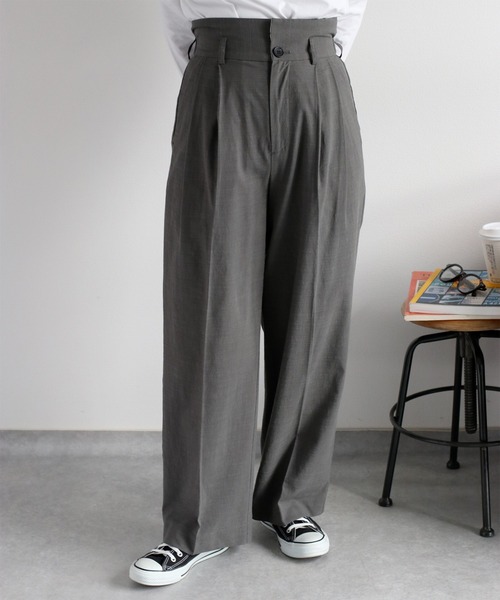 cepo（セポ）の「〈2way〉〈セットアップ対応〉コットンレーヨンスラブトラウザー（スラックス・レディース・オフホワイト/チャコール・S/M）」の19枚目の写真