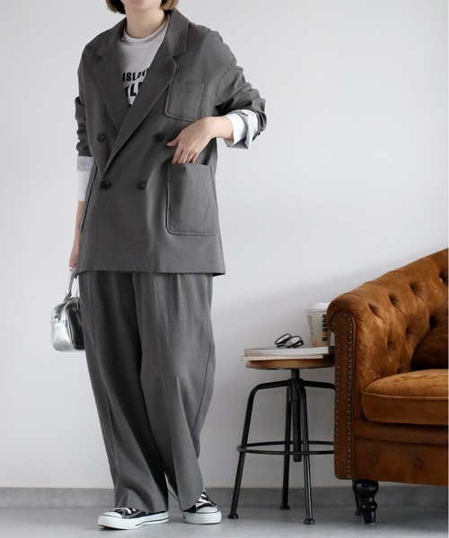 cepo（セポ）の「〈2way〉〈セットアップ対応〉コットンレーヨンスラブトラウザー（スラックス・レディース・オフホワイト/チャコール・S/M）」の21枚目の写真